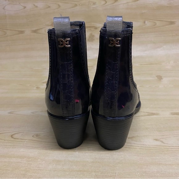 Sam Edelman Animal Print Ankle Boots Booties Pointed Toe Block Heel Sz 6 - Picture 14 of 15